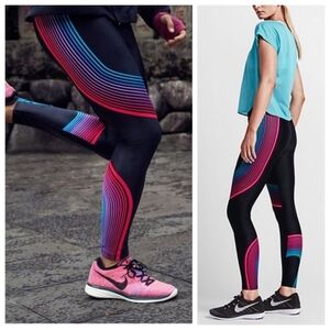 Nike  Dri-Fit Running Leggings Sz Medium Colorful.